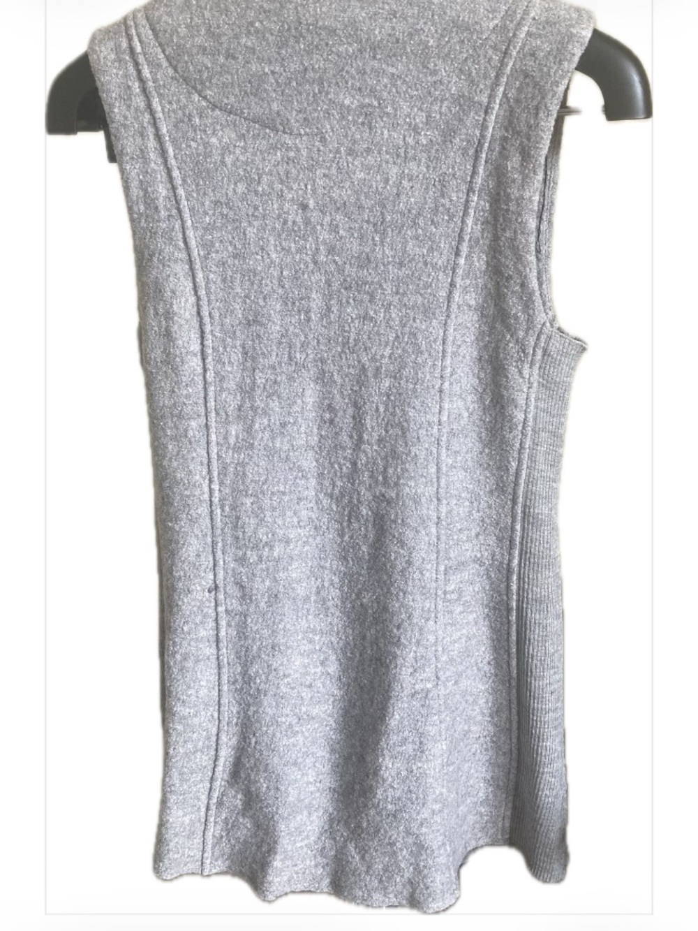 Gray Sleeveless Knit Top